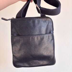 Fossil Black Leather Cross Body Bag